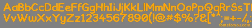 Kronika Font – Orange Fonts on Gray Background