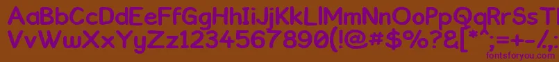 Kronika Font – Purple Fonts on Brown Background