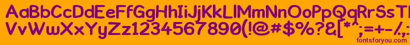 Kronika Font – Purple Fonts on Orange Background