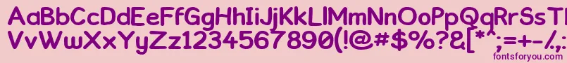 Kronika Font – Purple Fonts on Pink Background