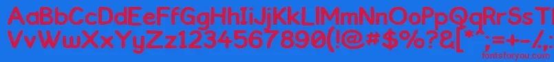 Kronika Font – Red Fonts on Blue Background