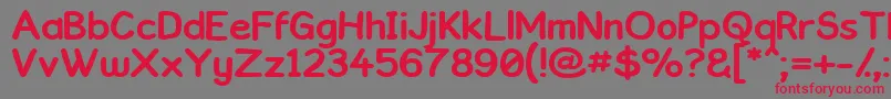 Kronika Font – Red Fonts on Gray Background