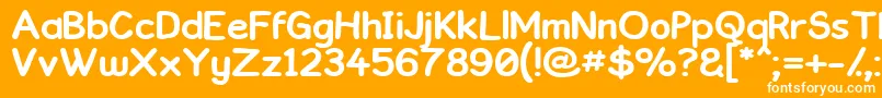 フォントKronika – オレンジの背景に白い文字