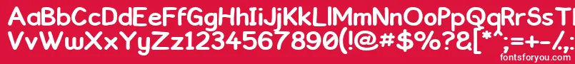 Kronika Font – White Fonts on Red Background
