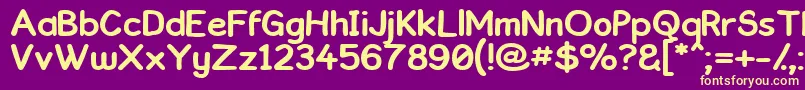 Kronika Font – Yellow Fonts on Purple Background