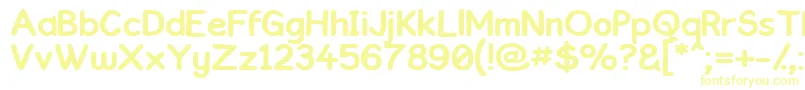 Kronika Font – Yellow Fonts on White Background