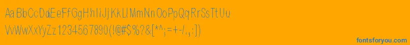 EnsimmainenKevat Font – Blue Fonts on Orange Background