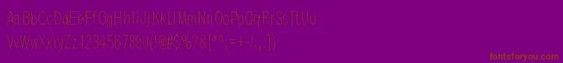 EnsimmainenKevat Font – Brown Fonts on Purple Background