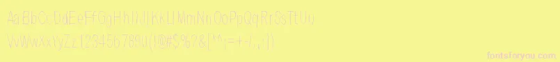 EnsimmainenKevat Font – Pink Fonts on Yellow Background