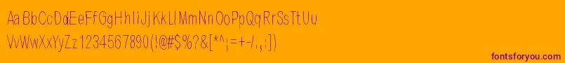 EnsimmainenKevat Font – Purple Fonts on Orange Background