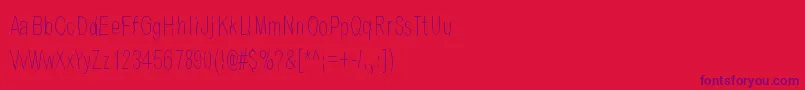 EnsimmainenKevat Font – Purple Fonts on Red Background