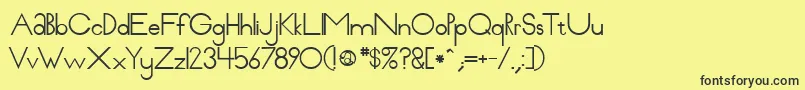 Pabloco Font – Black Fonts on Yellow Background