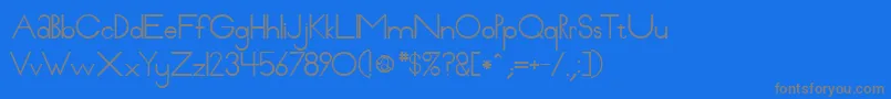 フォントPabloco – 青い背景に灰色の文字