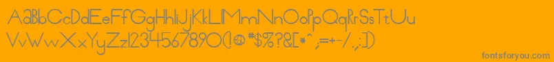 Pabloco Font – Gray Fonts on Orange Background