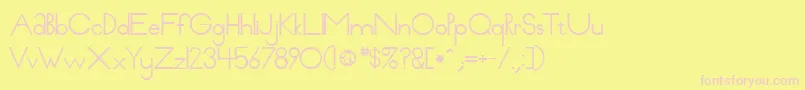 Pabloco Font – Pink Fonts on Yellow Background