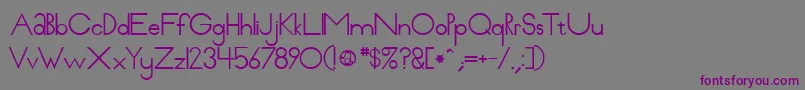 Шрифт Pabloco – фиолетовые шрифты на сером фоне