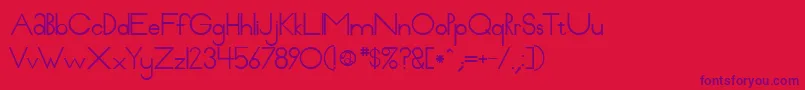 Pabloco Font – Purple Fonts on Red Background