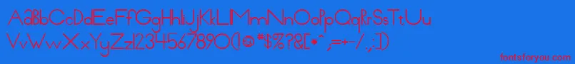 Шрифт Pabloco – красные шрифты на синем фоне