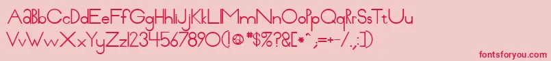 Pabloco Font – Red Fonts on Pink Background