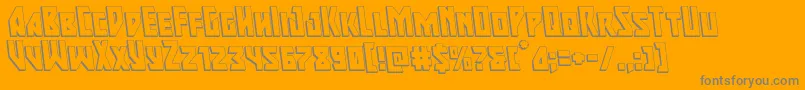 Majorforce3Dleft Font – Gray Fonts on Orange Background