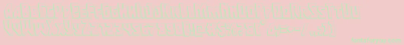 Majorforce3Dleft Font – Green Fonts on Pink Background