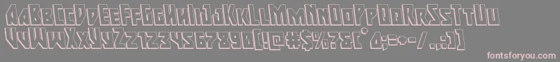 Majorforce3Dleft Font – Pink Fonts on Gray Background