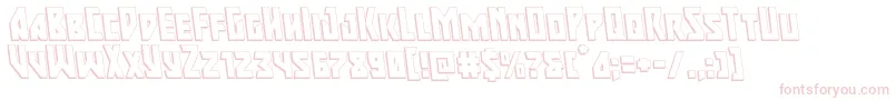 Majorforce3Dleft Font – Pink Fonts on White Background