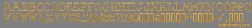 Rubbbbo Font – Orange Fonts on Gray Background