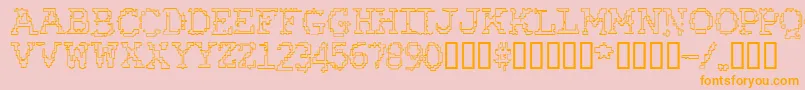 Rubbbbo Font – Orange Fonts on Pink Background