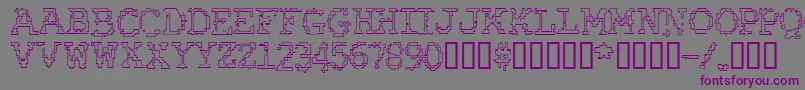 Rubbbbo Font – Purple Fonts on Gray Background