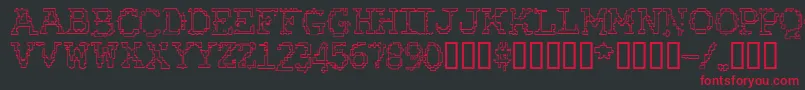 Rubbbbo Font – Red Fonts on Black Background