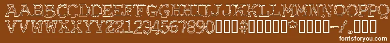 Rubbbbo Font – White Fonts on Brown Background