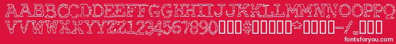 Rubbbbo Font – White Fonts on Red Background