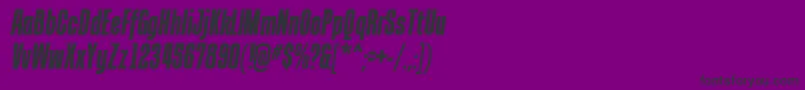 TandellergBolditalic-Schriftart – Schwarze Schriften auf violettem Hintergrund