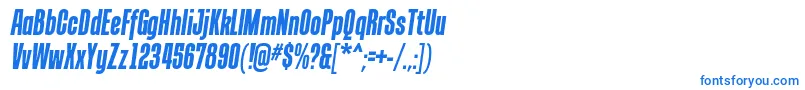 Шрифт TandellergBolditalic – синие шрифты на белом фоне