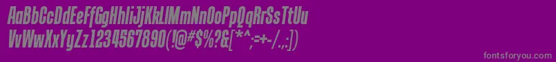 TandellergBolditalic Font – Gray Fonts on Purple Background