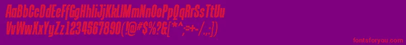 Шрифт TandellergBolditalic – красные шрифты на фиолетовом фоне