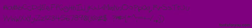 LazyRiza-fontti – mustat fontit violetilla taustalla