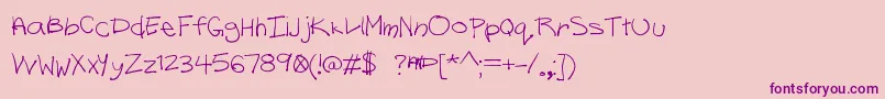 LazyRiza Font – Purple Fonts on Pink Background