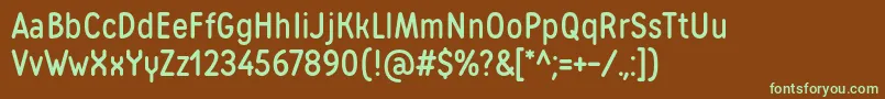 Шрифт Matias – зелёные шрифты на коричневом фоне