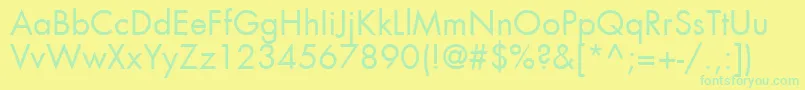 En savoir plus sur la police FuturaLtBook Police FuturaLtBook – polices vertes sur fond jaune