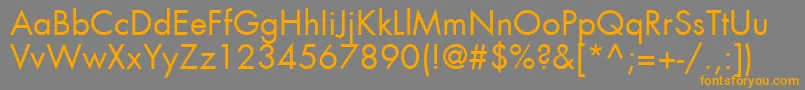 FuturaLtBook Font – Orange Fonts on Gray Background