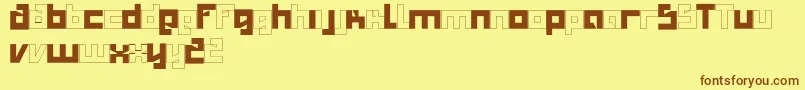 Salty Font – Brown Fonts on Yellow Background