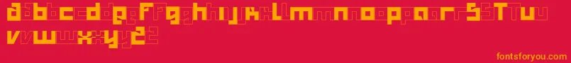 Salty Font – Orange Fonts on Red Background