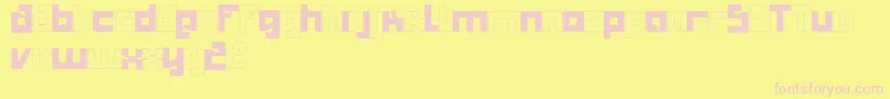 フォントSalty – ピンクのフォント、黄色の背景