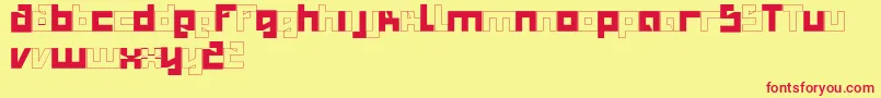 Salty Font – Red Fonts on Yellow Background