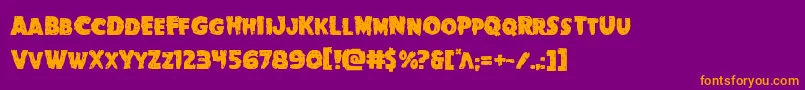 Goblincreek Font – Orange Fonts on Purple Background