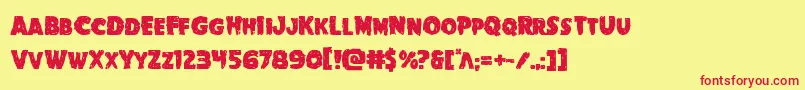 Goblincreek Font – Red Fonts on Yellow Background