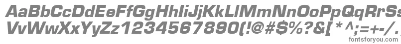 EurostileLtBoldOblique Font – Gray Fonts on White Background