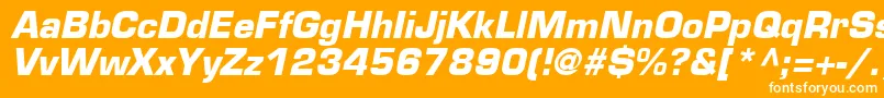 EurostileLtBoldOblique Font – White Fonts on Orange Background